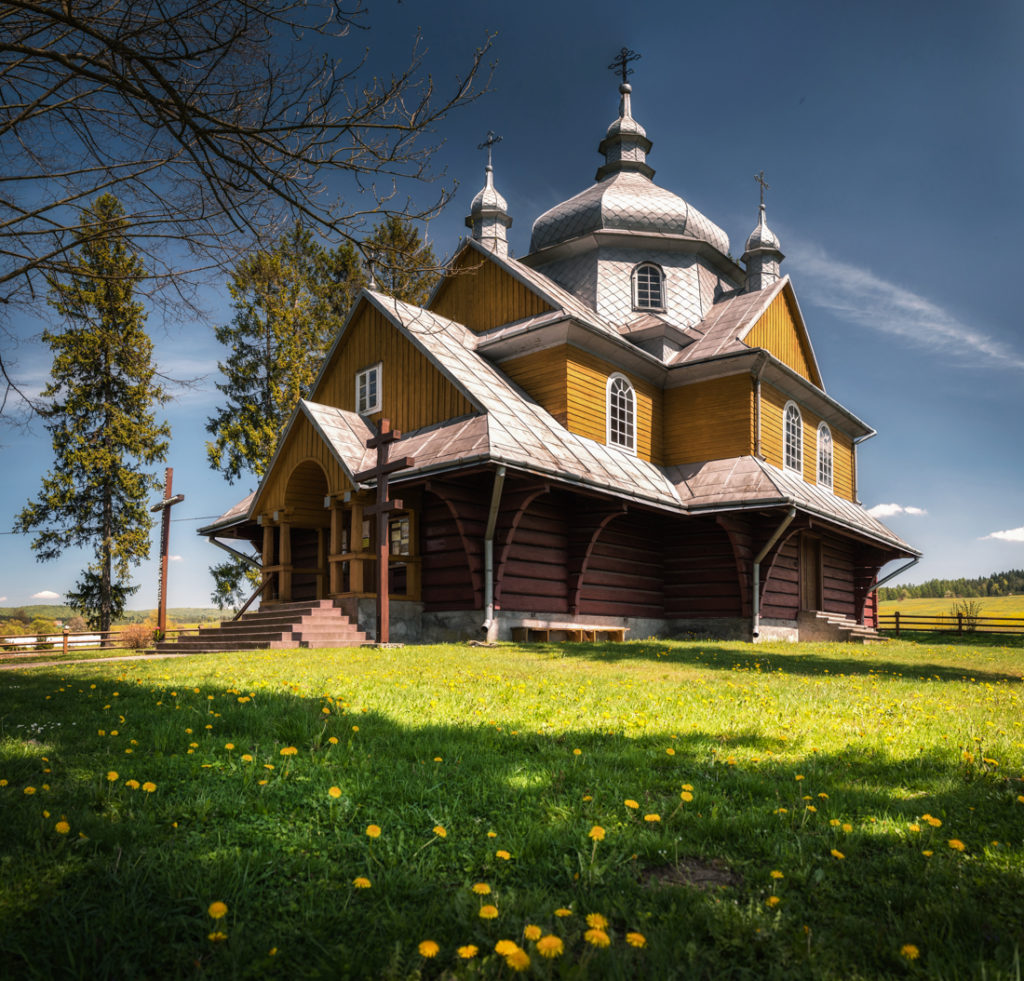 Drewniane cerkwie Beskidu Niskiego.  Cerkiew Wniebowstąpienia Pańskiego w Gładyszowie