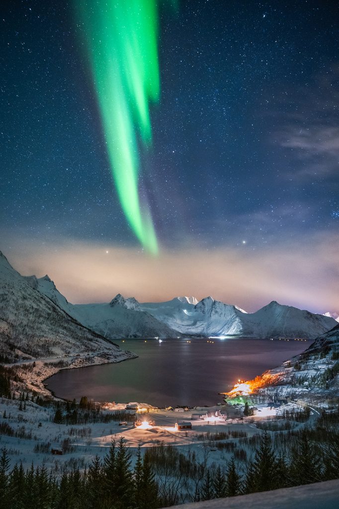 Zorza polarna, wyprawa fotograficzna Senja, Norwegia